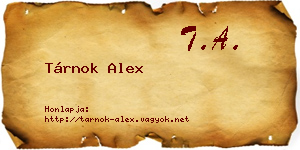 Tárnok Alex névjegykártya