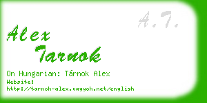 alex tarnok business card